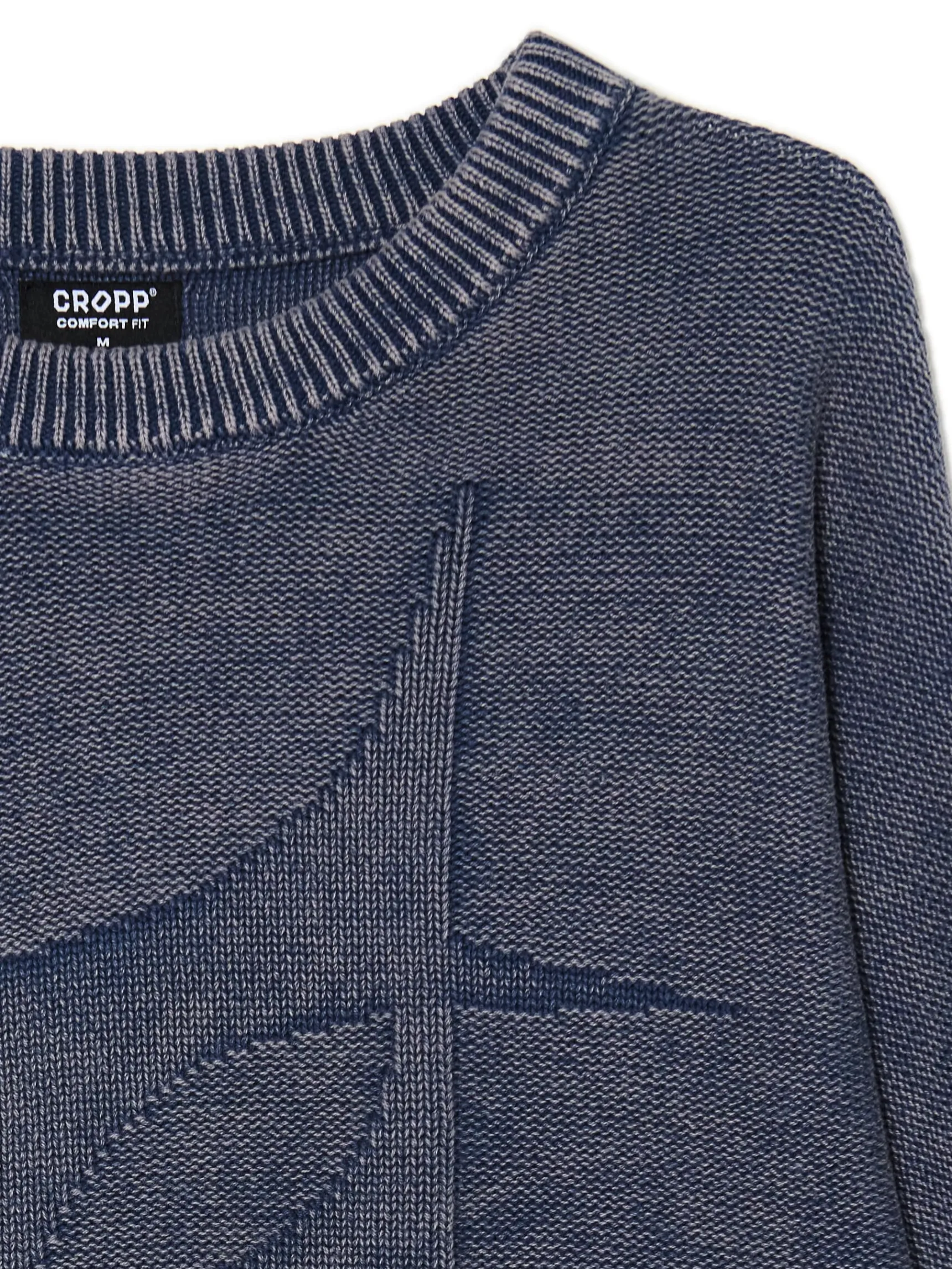 New Cropp sweter z efektem sprania szary