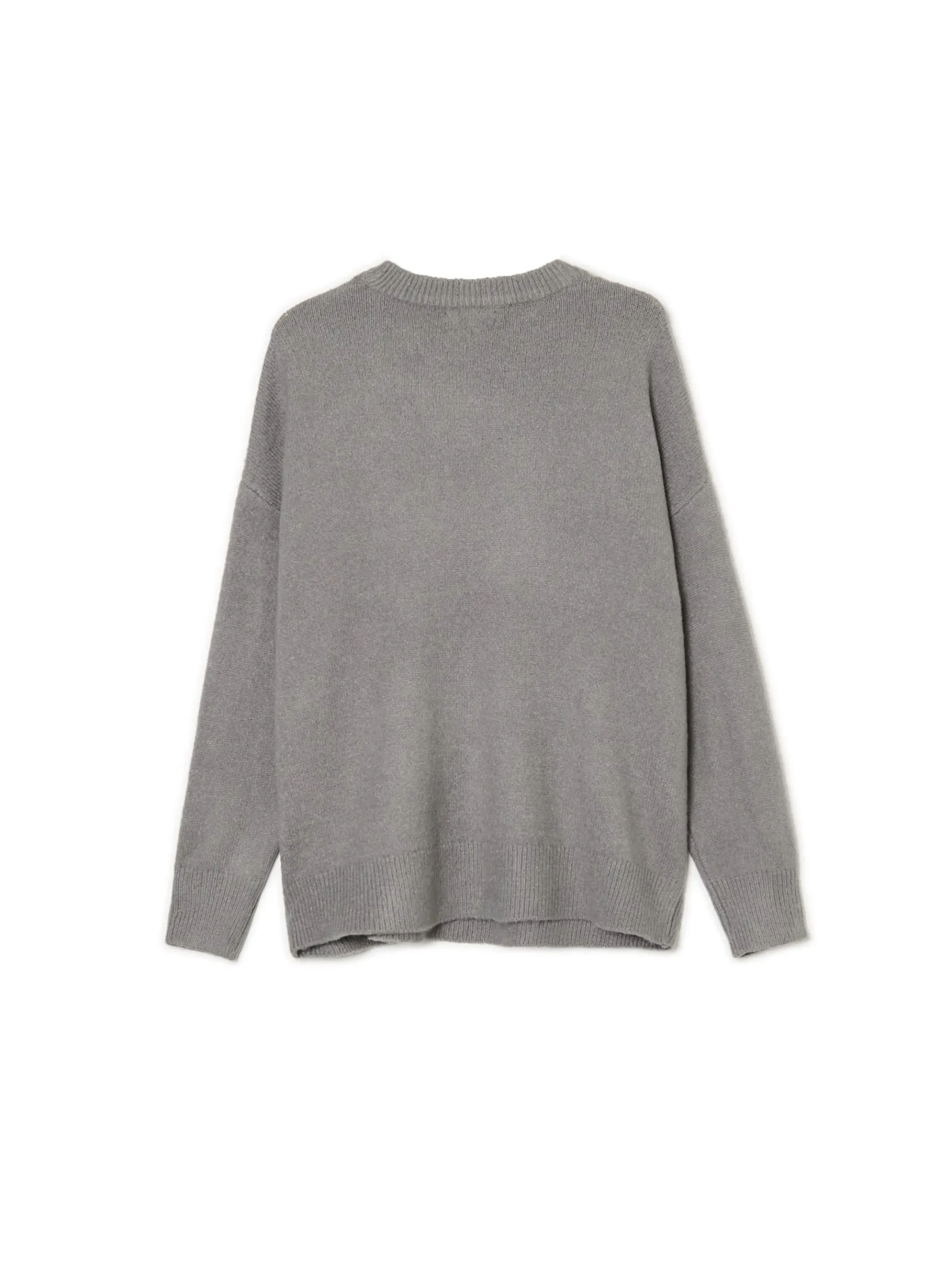 Clearance Cropp Szary sweter z kotem jasnyszary