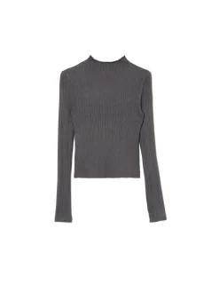 Outlet Cropp sweter z półgolfem szary