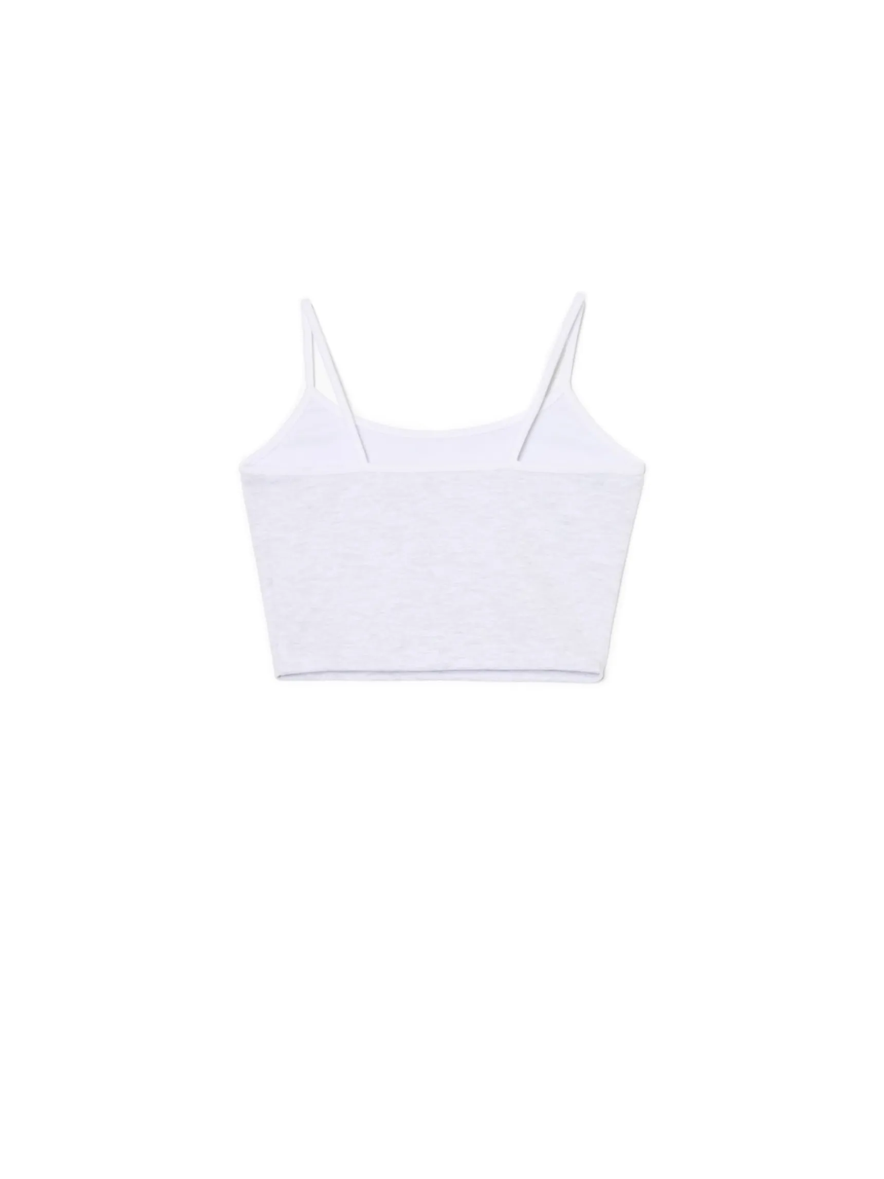 Hot Cropp Szary top z białymi ramiączkami jasnyszary