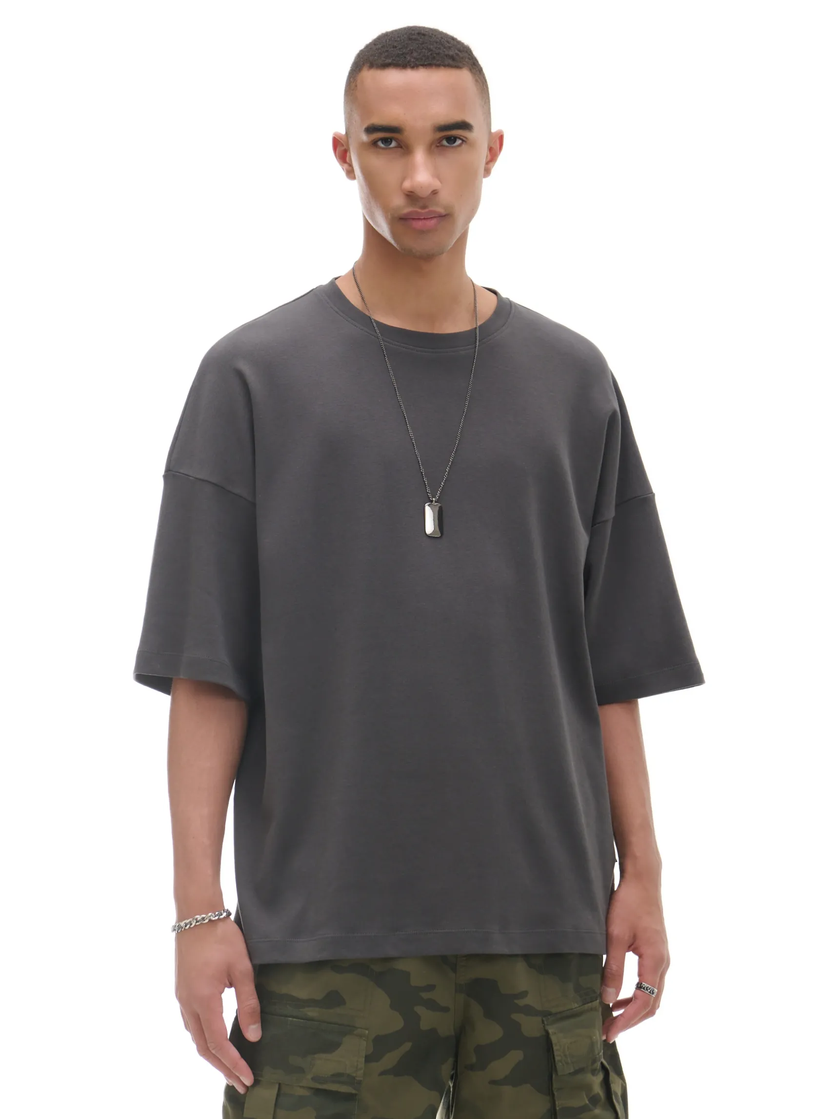 Online Cropp T-shirt basic szary