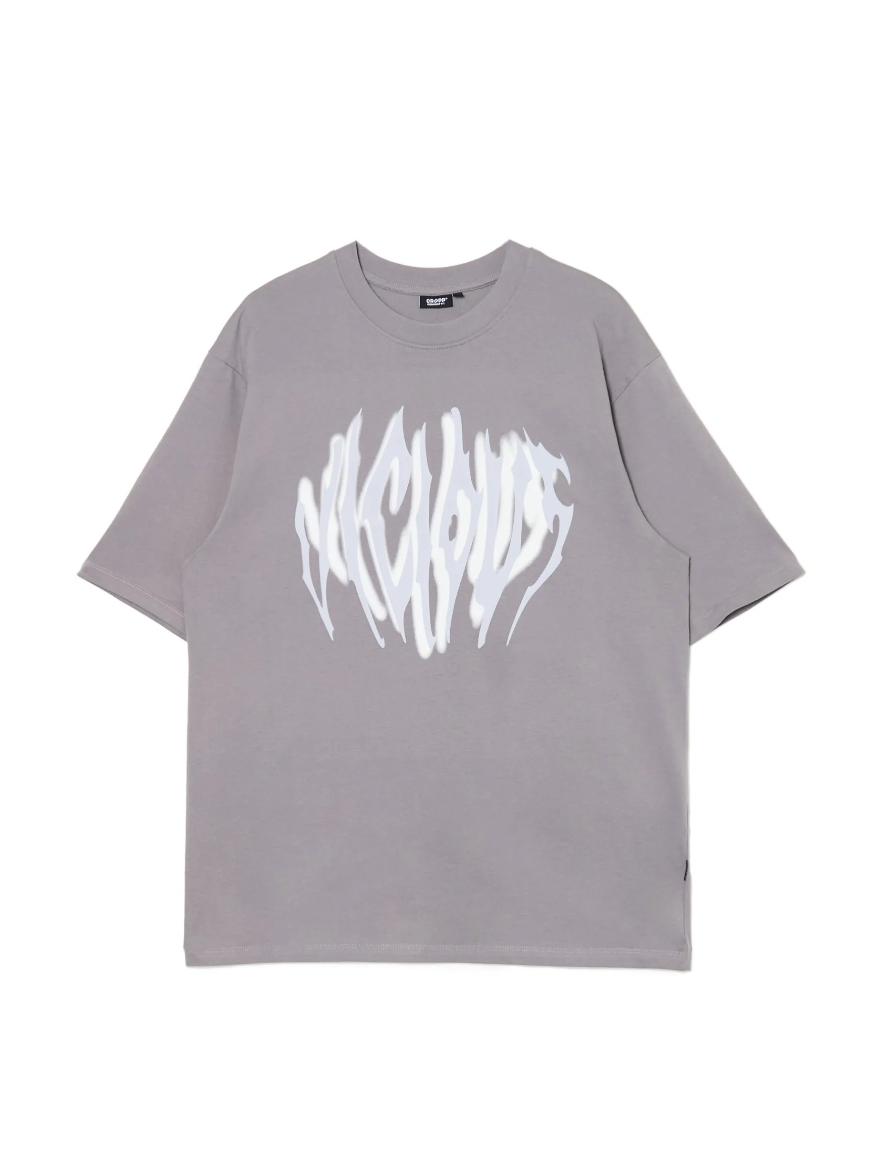 Best Cropp T-shirt z art printem szary