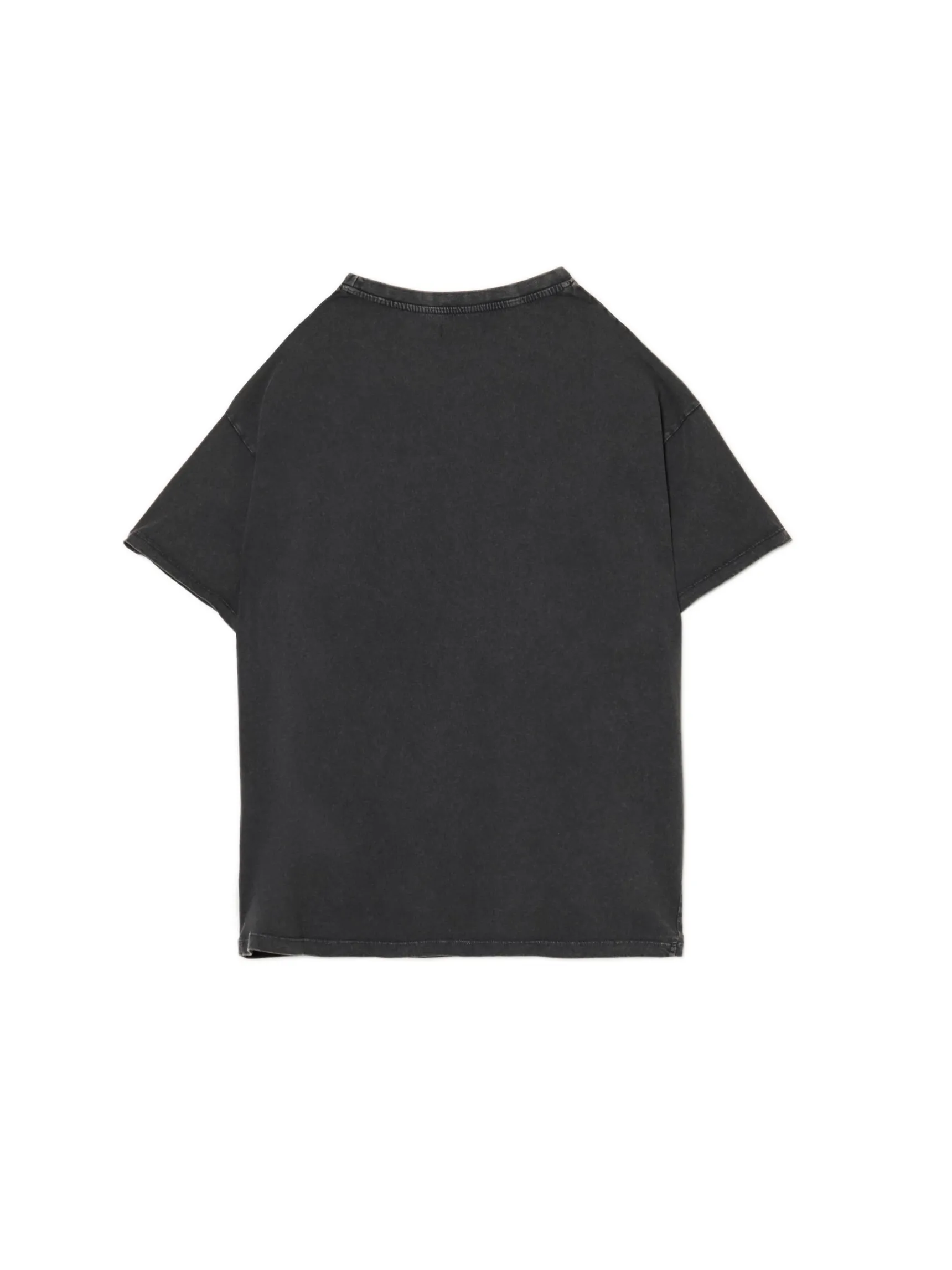 Sale Cropp T-shirt z kolorowym nadrukiem szary