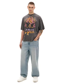 Outlet Cropp T-shirt z nadrukiem Tupac UNISEX szary