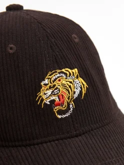 Clearance Cropp Sztruksowa czapka z daszkiem brązowy
