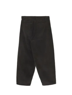 Best Cropp Sztruksowe szerokie spodnie chino brązowy