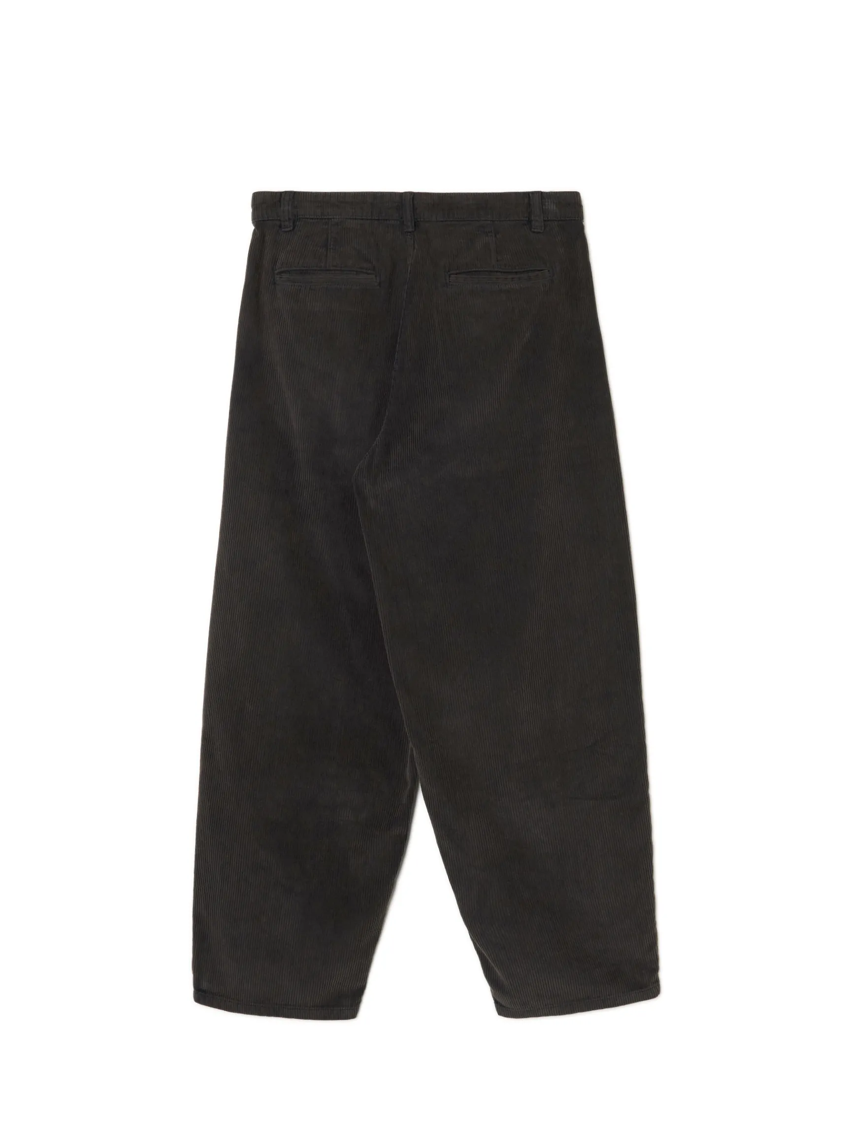 Best Cropp Sztruksowe szerokie spodnie chino brązowy