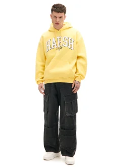 Sale Cropp Żółta bluza z aplikacją UNISEX żółty