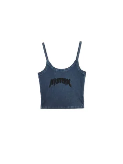 Clearance Cropp Top z napisem niebieski