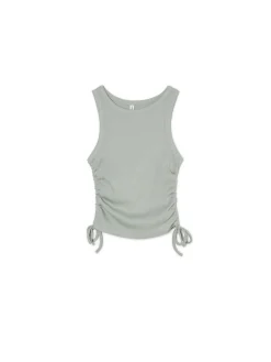 Clearance Cropp Top z wiązaniami zielony