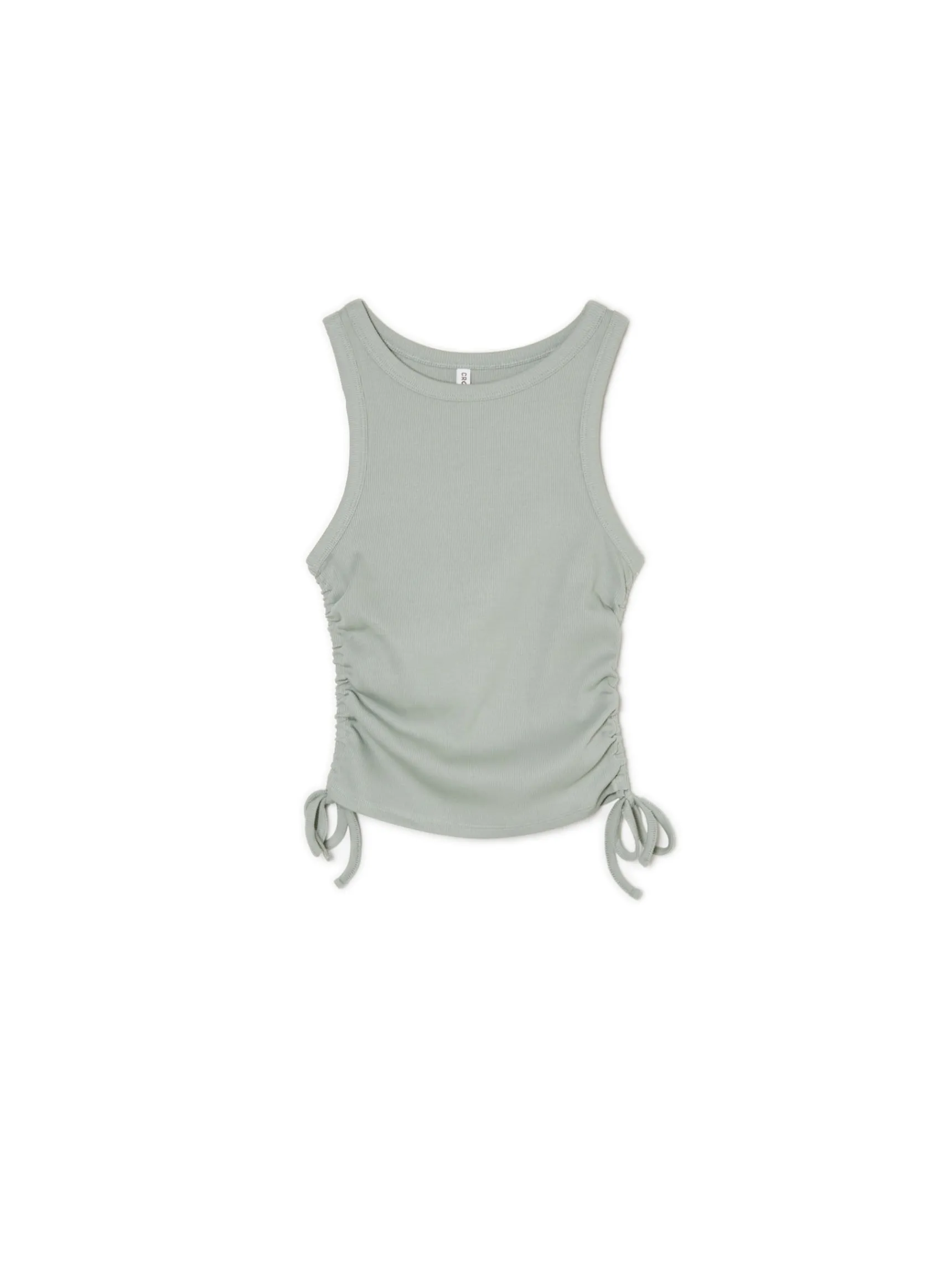 Clearance Cropp Top z wiązaniami zielony