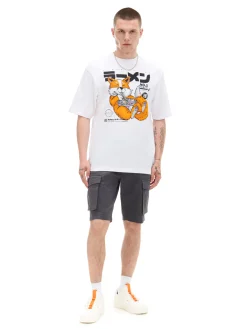Fashion Cropp T-shirt comfort z nadrukiem biały