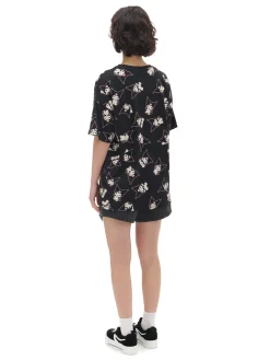 Fashion Cropp T-shirt oversize z nadrukiem Kuromi czarny