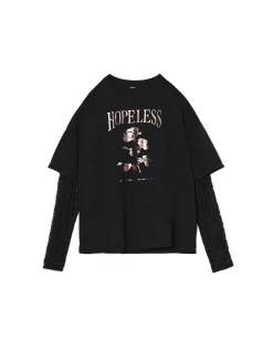 Sale Cropp T-shirt z ażurowymi rękawami czarny