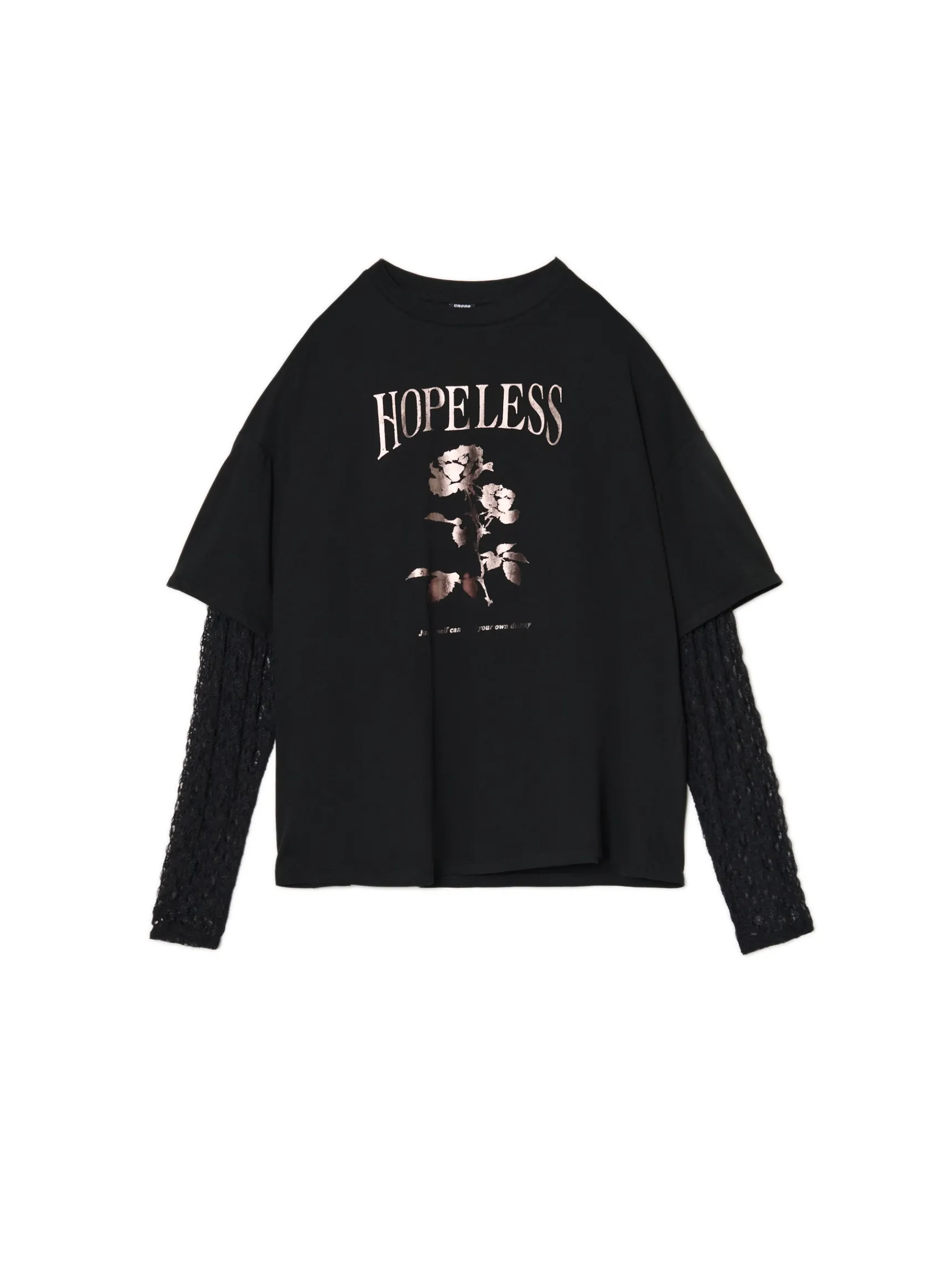 Sale Cropp T-shirt z ażurowymi rękawami czarny
