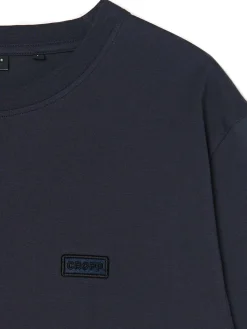 Sale Cropp T-shirt z haftem szary
