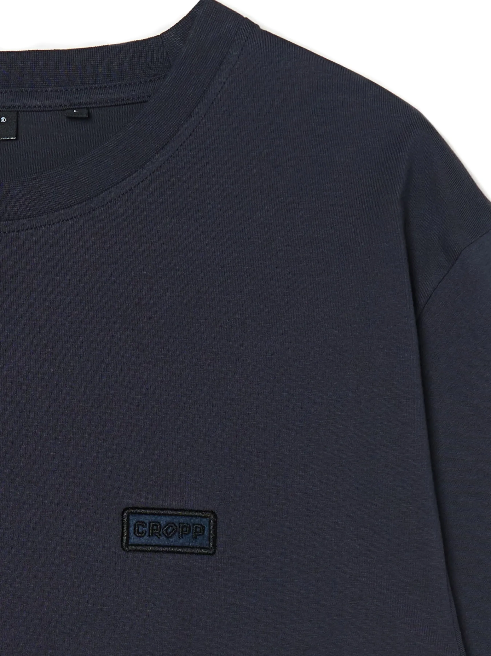 Sale Cropp T-shirt z haftem szary