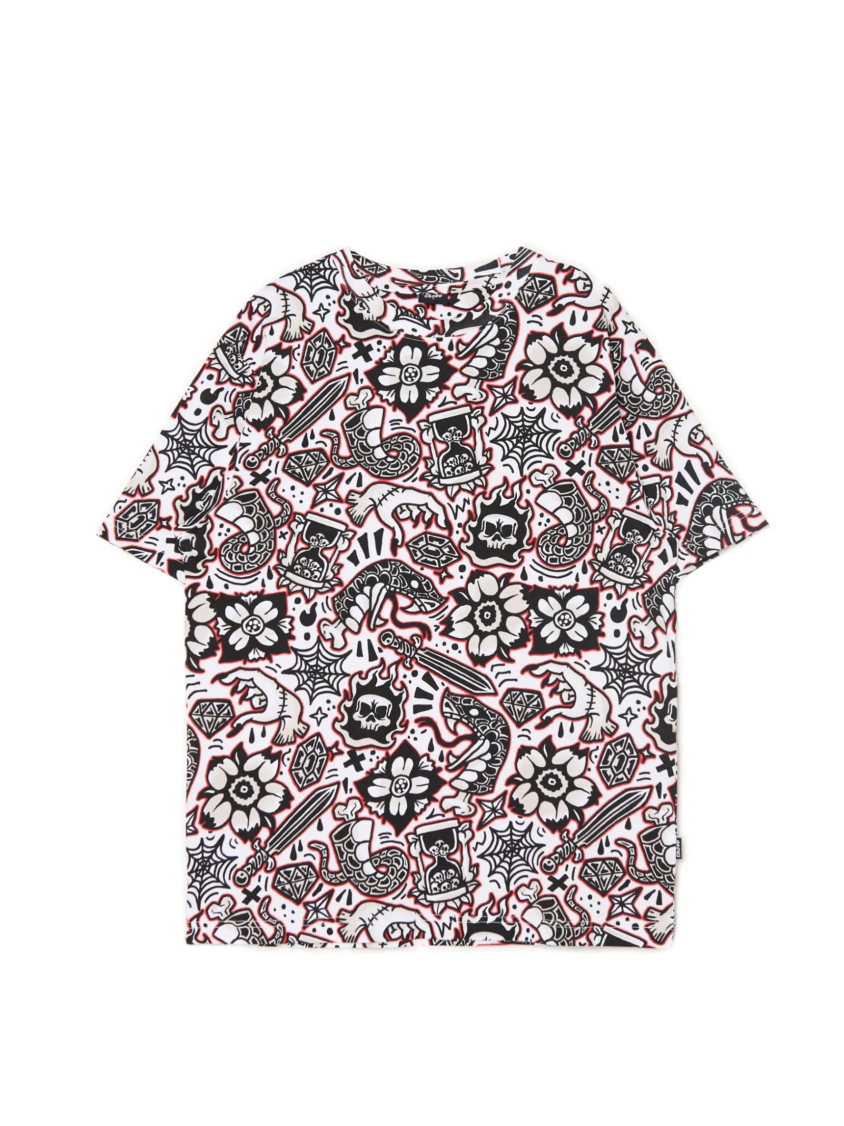 Fashion Cropp T-shirt z nadrukiem all over biały