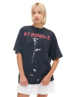 Online Cropp T-shirt z nadrukiem My Chemical Romance UNISEX czarny