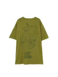 Clearance Cropp T-shirt z nadrukiem One Piece zielony