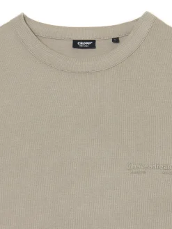 Clearance Cropp T-shirt z napisami zielony