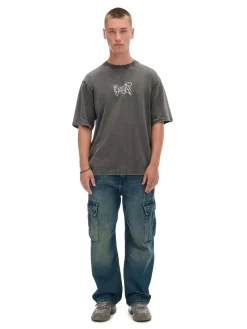 Fashion Cropp T-shirt z postrzępionymi brzegami szary