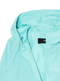Fashion Cropp Turkusowa kurtka z regulowanym kapturem zielony