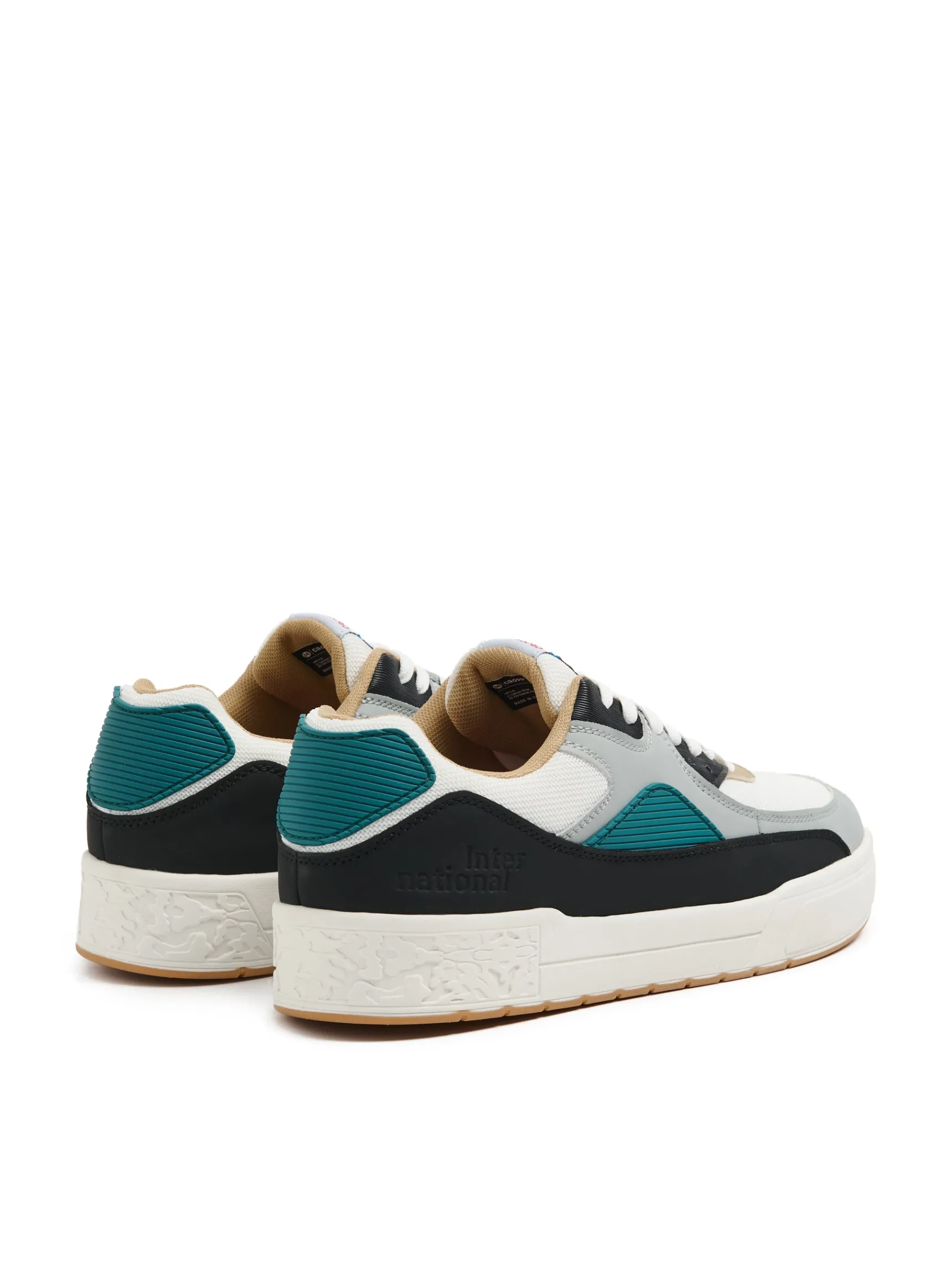 Best Cropp Wielokolorowe sneakersy kremowy