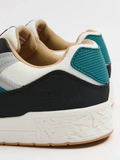 Best Cropp Wielokolorowe sneakersy kremowy