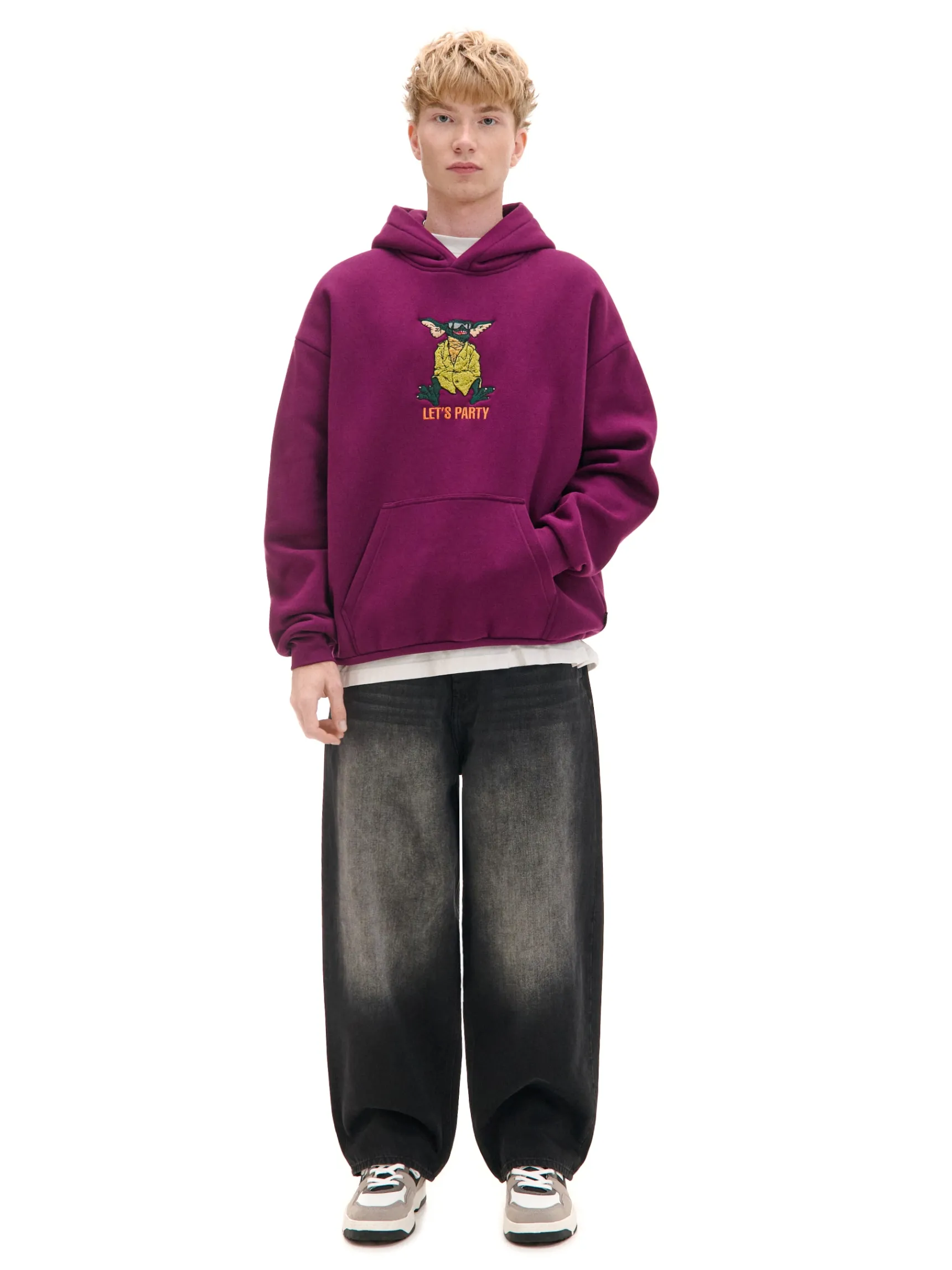New Cropp Świąteczna bluza z Gremlinem fioletowy