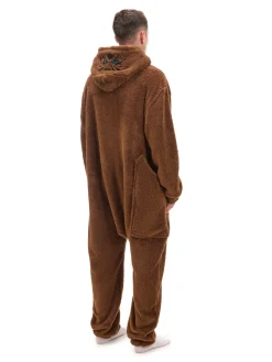 Online Cropp Świąteczna onesie Star Wars Chewbacca brązowy