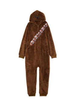 Online Cropp Świąteczna onesie Star Wars Chewbacca brązowy