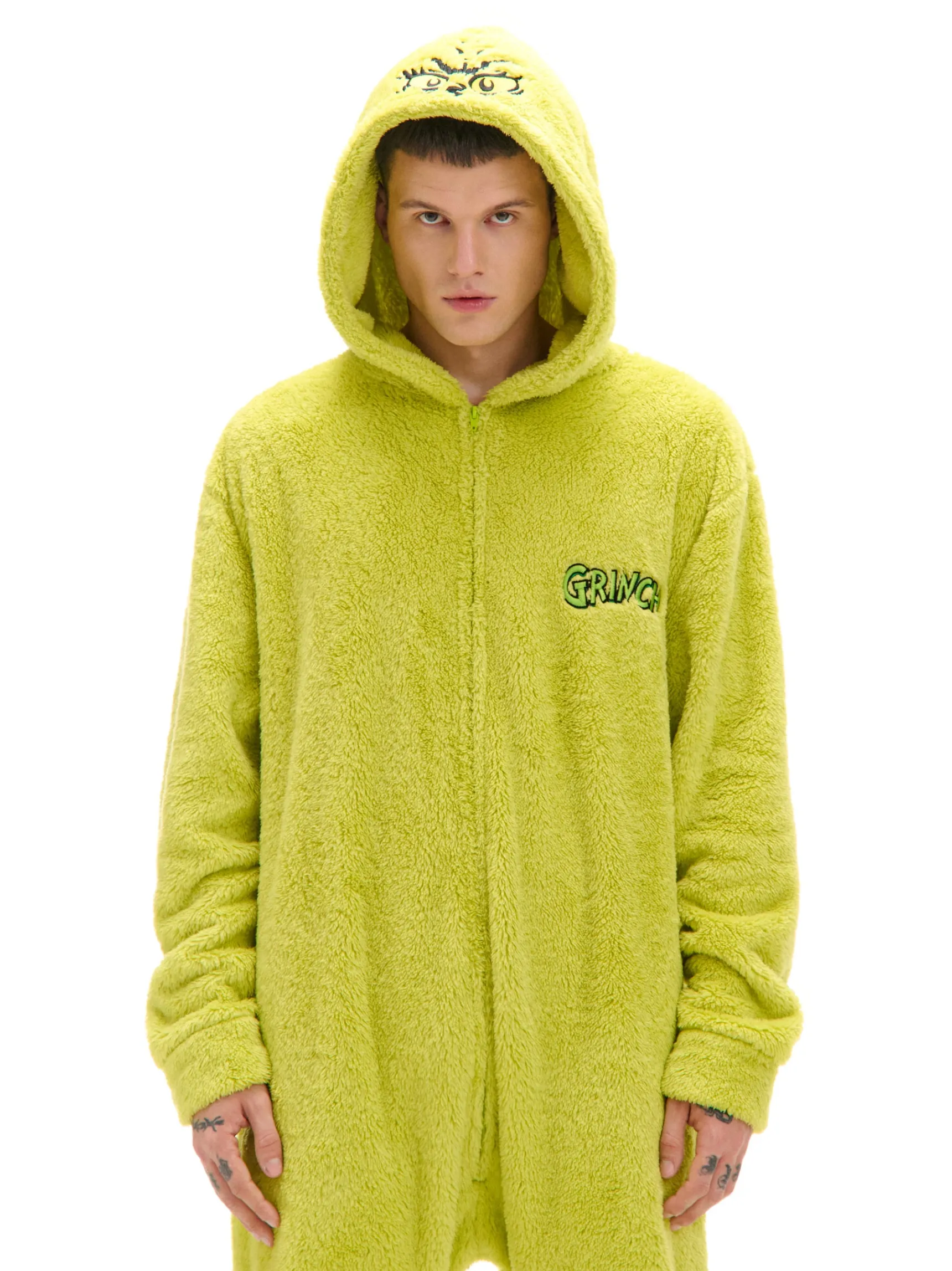 Fashion Cropp Świąteczna piżama onesie Grinch zielony
