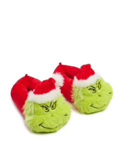 Sale Cropp Świąteczne duże kapcie Grinch zielony