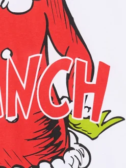 Best Cropp Świąteczny T-shirt z Grinchem biały