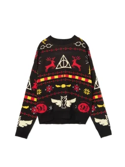 Discount Cropp Świąteczny sweter Harry Potter czarny
