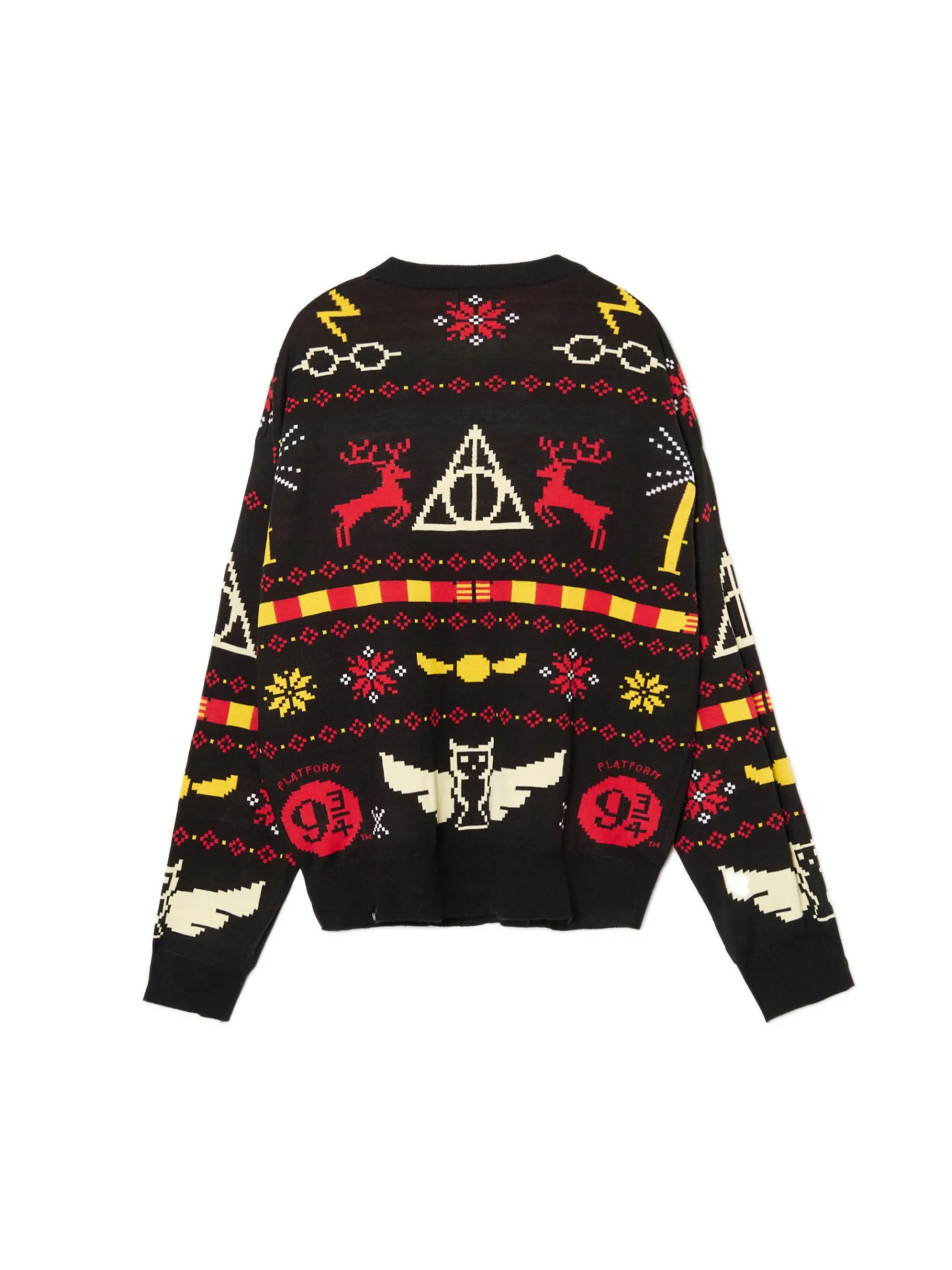 Discount Cropp Świąteczny sweter Harry Potter czarny