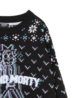 New Cropp Świąteczny sweter Rick and Morty czarny