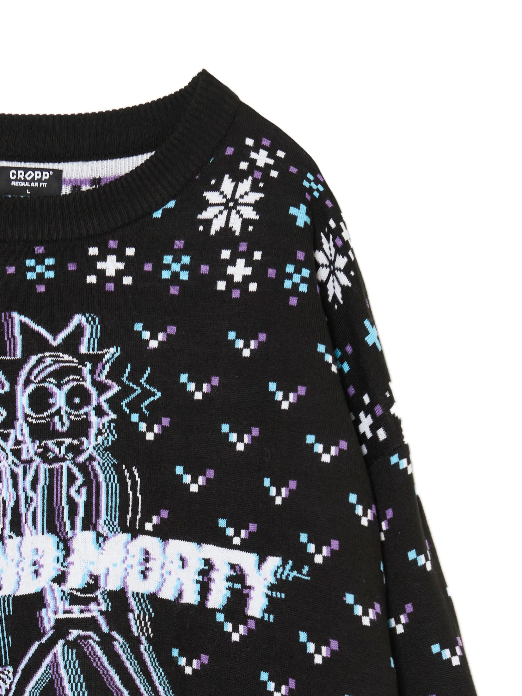 New Cropp Świąteczny sweter Rick and Morty czarny