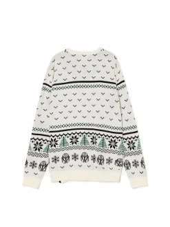 Sale Cropp Świąteczny sweter The Mandalorian kremowy