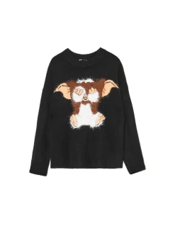 Fashion Cropp Świąteczny sweter z Gremlinem Gizmo czarny