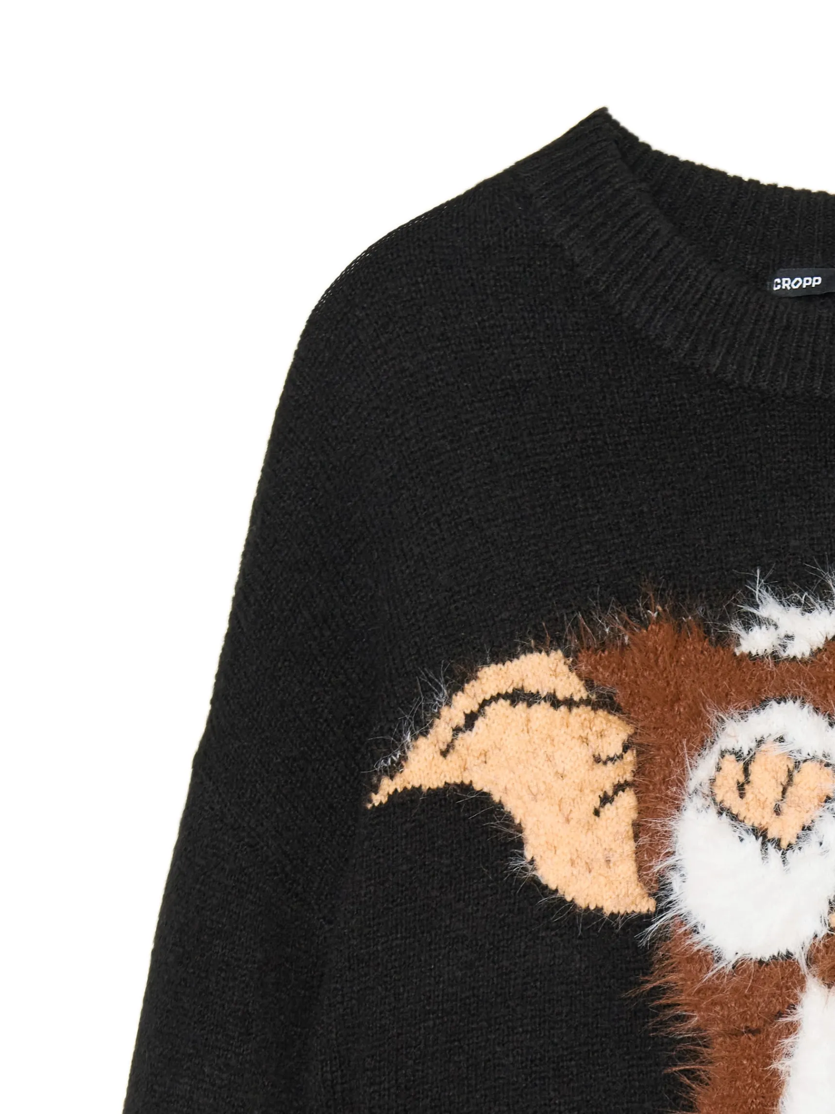 Fashion Cropp Świąteczny sweter z Gremlinem Gizmo czarny