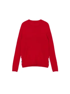Discount Cropp Świąteczny sweter z reniferem czerwony