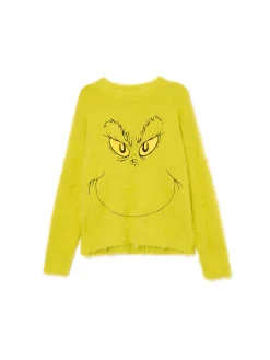 Clearance Cropp Świąteczny sweter z Grinchem zielony