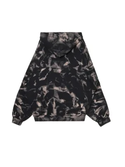 Clearance Cropp Wzorzysta bluza z kapturem z naszywką szary