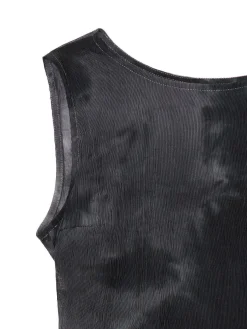 New Cropp Wzorzysta czarna sukienka maxi czarny