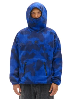 Outlet Cropp Wzorzysta polarowa bluza granatowy
