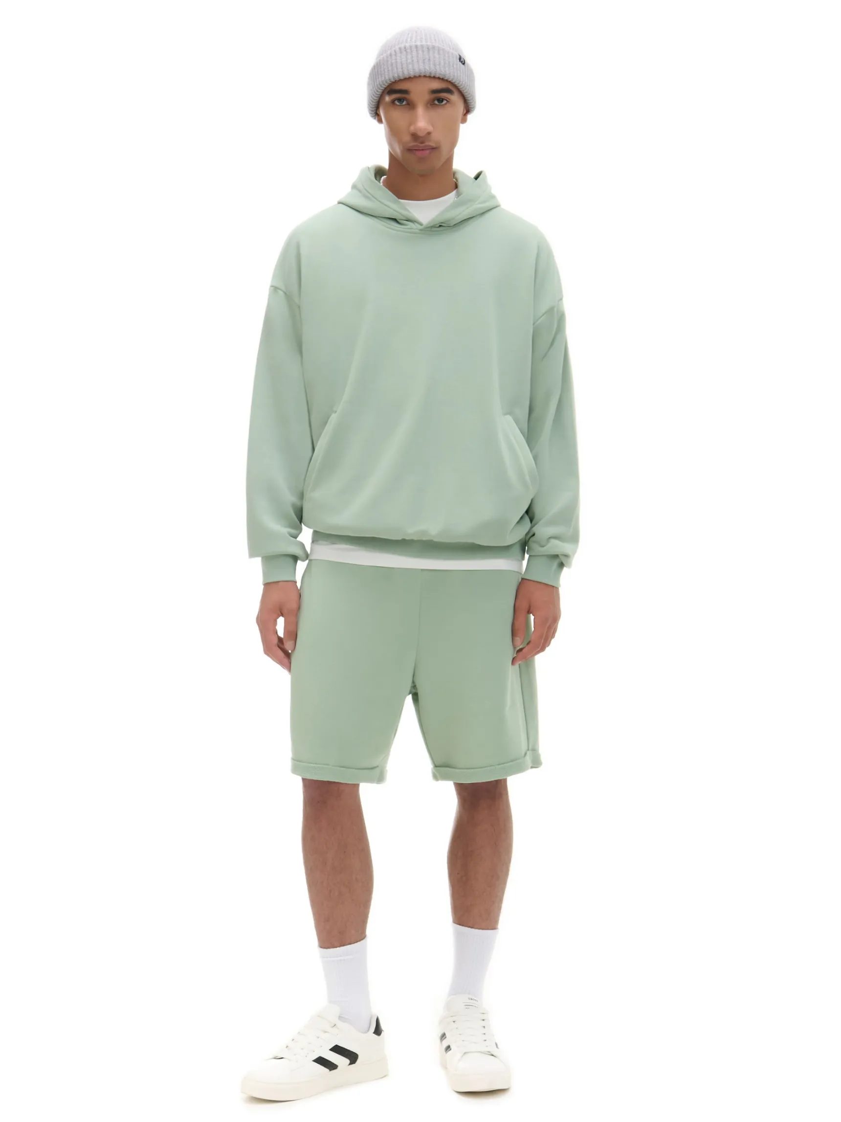 Hot Cropp Zielona bluza z kapturem zielony