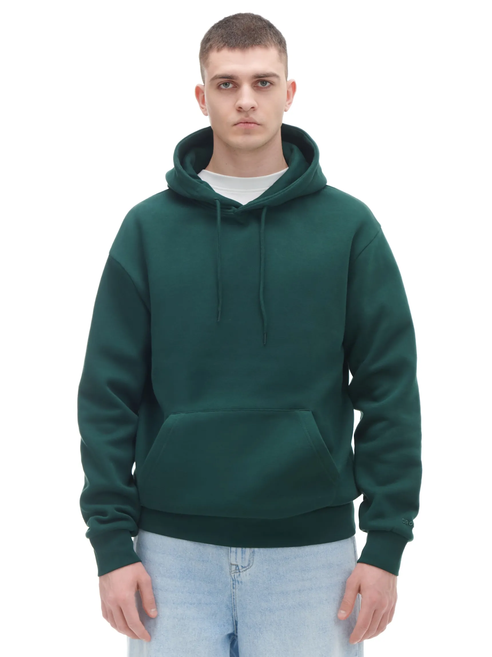 Fashion Cropp Zielona bluza z kapturem zielony