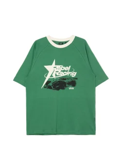 Clearance Cropp Zielona koszulka z nadrukiem zielony
